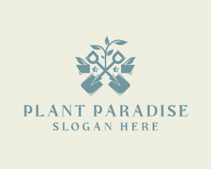 Spade Plant Gardening logo design