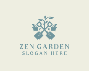 Spade Plant Gardening logo design