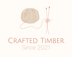 Knitting Needle Yarn logo design