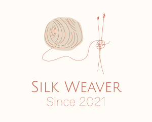 Knitting Needle Yarn logo design