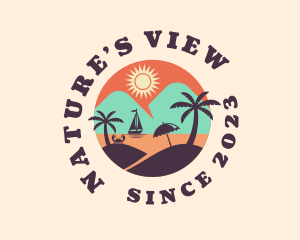 Mountain Beach Scenery logo