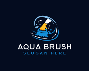 Janitorial Cleaning Brush logo design