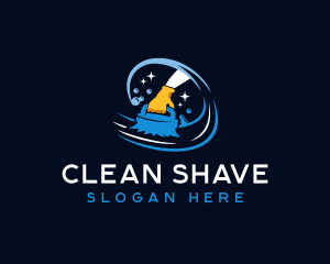 Janitorial Cleaning Brush logo design