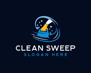 Janitorial Cleaning Brush logo design