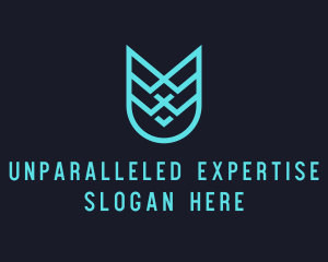 Weaving Shield Crest logo design