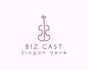 Minimalist Cello Violin Logo