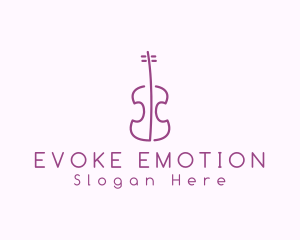 Minimalist Cello Violin logo design