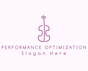 Minimalist Cello Violin logo design