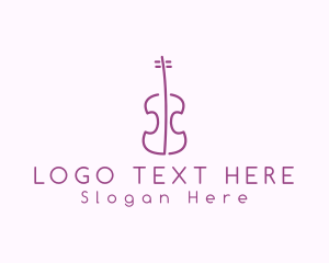 Violin - Minimalist Cello Violin logo design