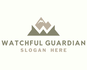 Mountain Trek Letter W logo design