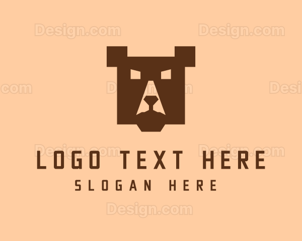Digital Pixel Bear Logo