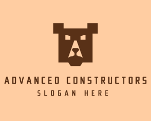 Digital Pixel Bear logo design