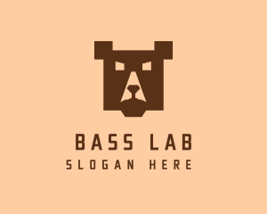 Digital Pixel Bear logo design