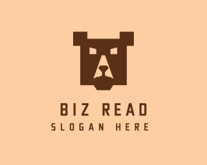 Digital Pixel Bear logo design