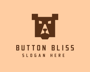 Digital Pixel Bear logo design