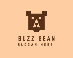 Digital Pixel Bear logo design