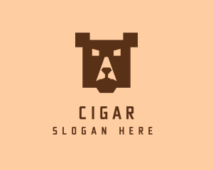 Digital Pixel Bear logo design