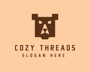 Digital Pixel Bear logo design