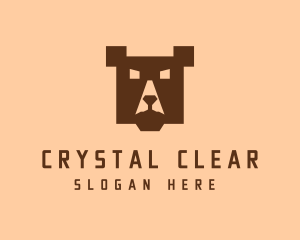 Digital Pixel Bear logo design