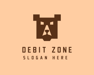 Digital Pixel Bear logo design