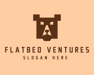 Digital Pixel Bear logo design