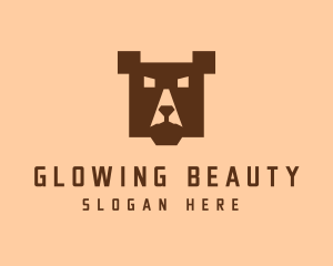 Digital Pixel Bear logo design