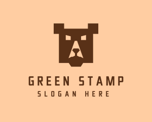 Digital Pixel Bear logo design