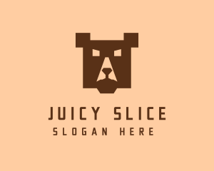 Digital Pixel Bear logo design