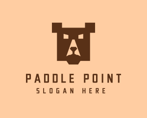 Digital Pixel Bear logo design