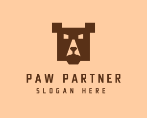 Digital Pixel Bear logo design