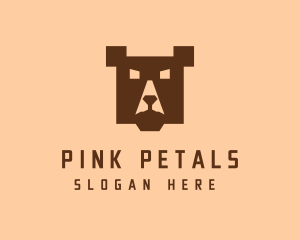 Digital Pixel Bear logo design