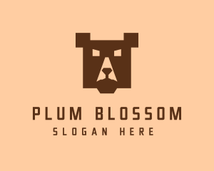 Digital Pixel Bear logo design