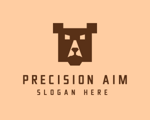 Digital Pixel Bear logo design