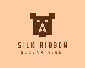 Digital Pixel Bear logo design