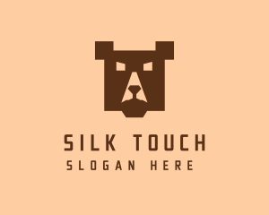 Digital Pixel Bear logo design