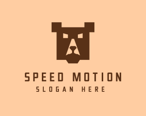 Digital Pixel Bear logo design