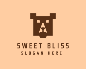 Digital Pixel Bear logo design