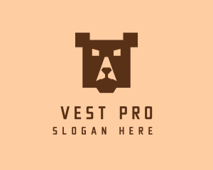 Digital Pixel Bear logo design