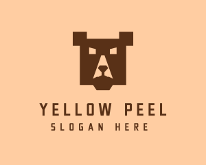 Digital Pixel Bear logo design