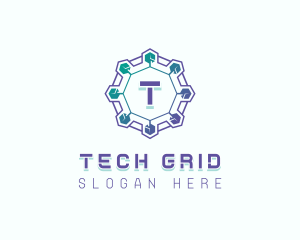 Circuitry Tech Software logo design