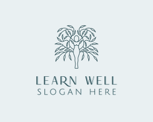 Elegant Yoga Wellness  logo design