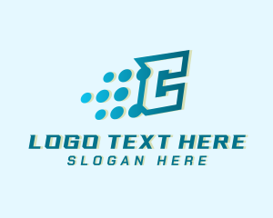 Modern Tech Letter C logo