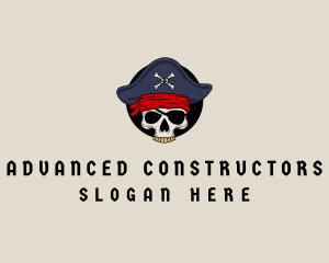 Skull Pirate Bone logo design