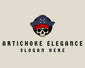 Skull Pirate Bone logo design