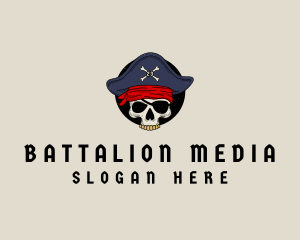 Skull Pirate Bone logo design