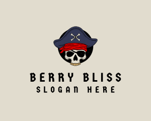 Skull Pirate Bone logo design