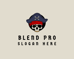 Skull Pirate Bone logo design