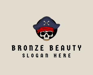 Skull Pirate Bone logo design