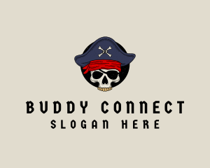 Skull Pirate Bone logo design