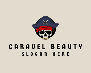 Skull Pirate Bone logo design